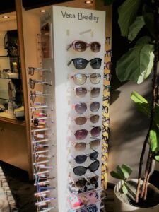 Vertical display of Vera Bradley sunglasses