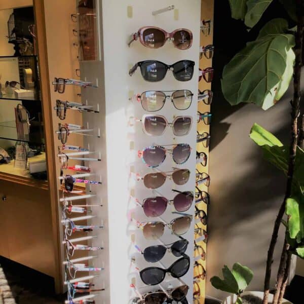 Vertical Vera Bradley sunglasses display