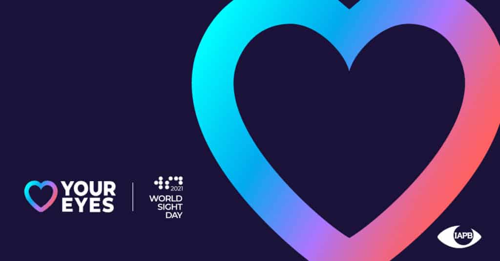 Multi-colored heart for World Sight Day 2021