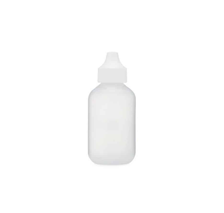 White dropper bottle for eye drops